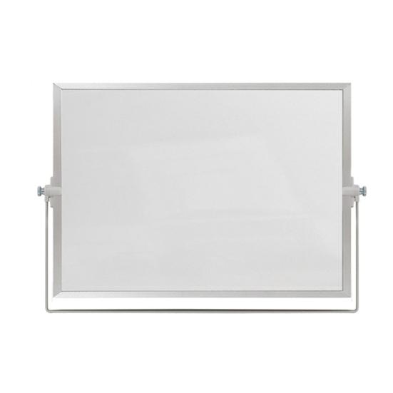 Desktop Whiteboard Double-Sided Magnetic with 360 Degree Rotatable Bracket Portable Writing Board for Home Office
