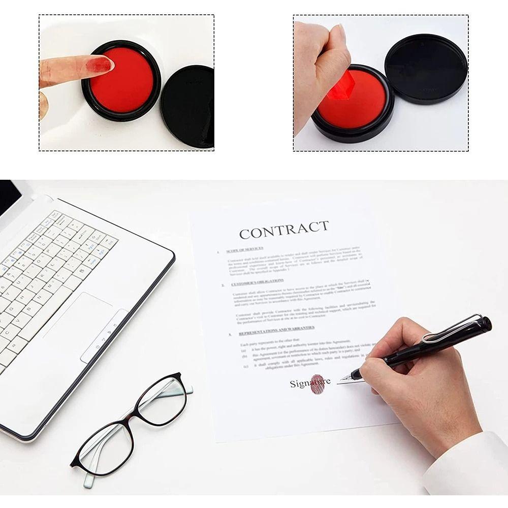 Clear Stamping Thumbprint Ink Pad For Notary Signing Inkpad Mini Fingerprint Ink Pad Finance