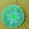Vibrant Green and Blue Wind Chime for Outdoor Decor 25.4cm Metal Art Hanging Ornament with 360 Hook Perfect Gift for Garden and Balcony