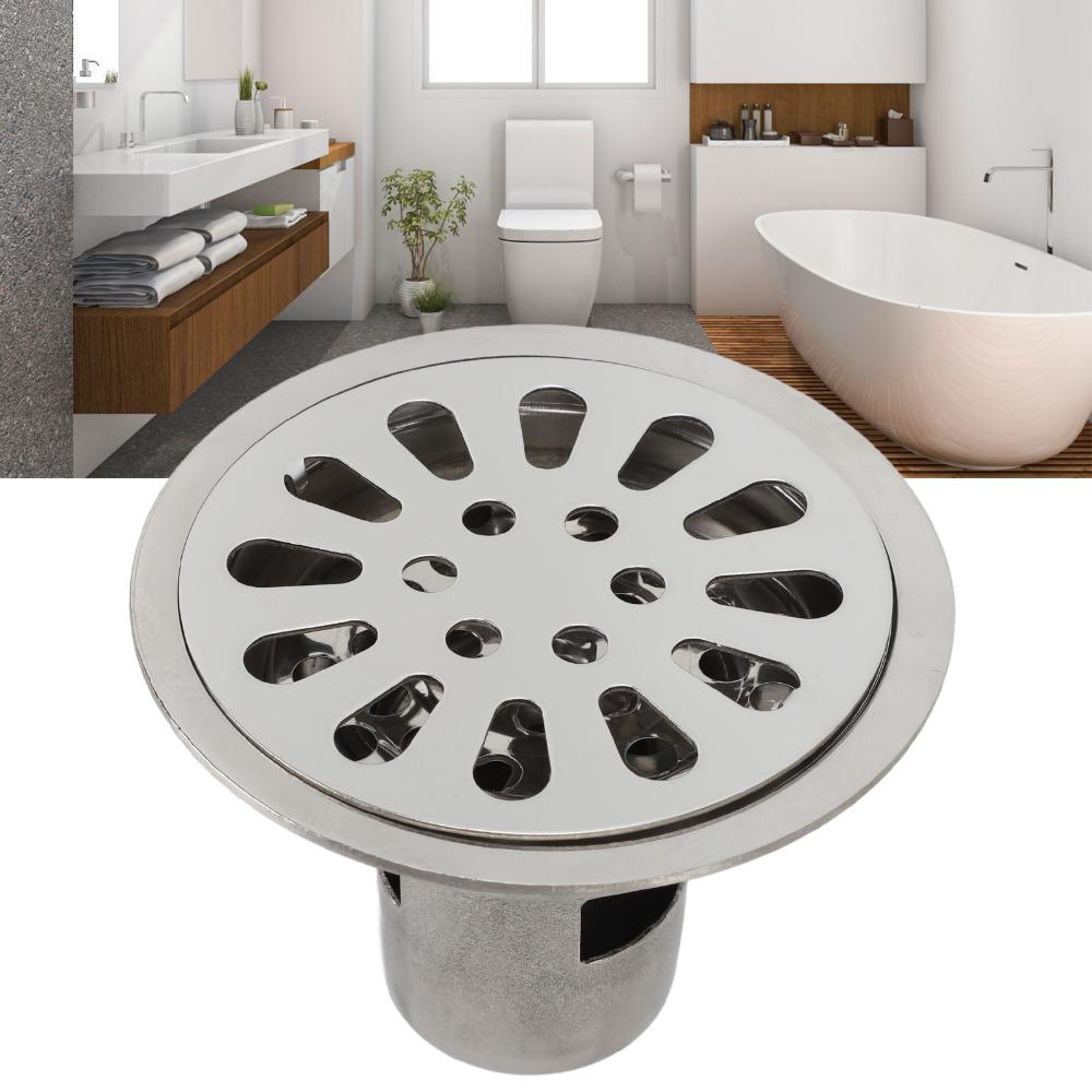 3.54 Inch Diameter Shower Drain 304 Stainless Steel Odor Resistant Drain Kit Bathroom