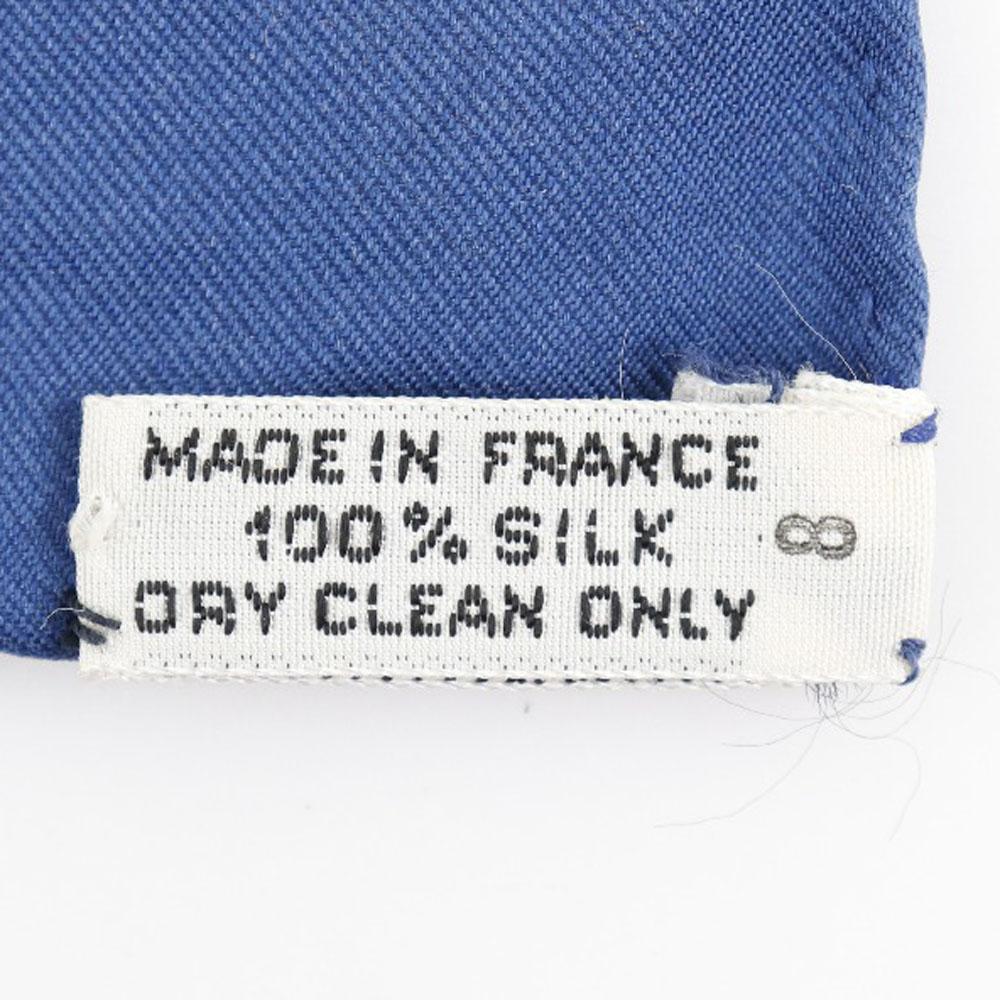 Hermes Платок Carree90 GRAND APPARAT Нарядная лошадь Синий/желтый шелк Женский Б/у