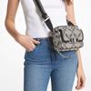Michael Kors MK Parker Diamond Pattern Fabric Medium Shoulder Crossbody Bag Women Bags Beige Black 32S3S7PC8J-006