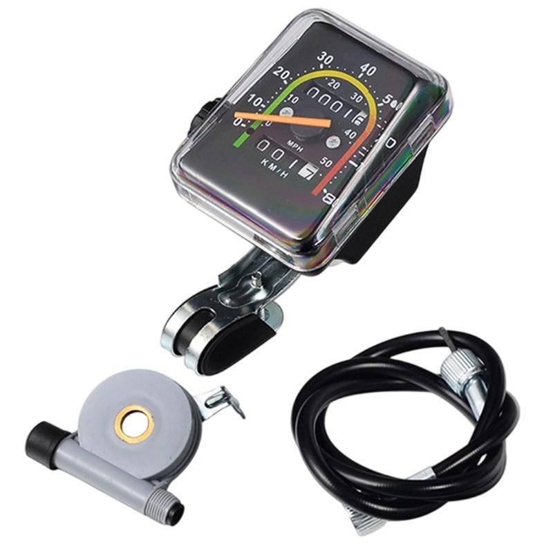 652F Easy To Install Retro Bike Speedometer Counter For Cycling Accurate Speed Aluminum