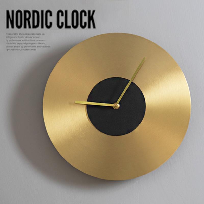 Nordic Aesthetic Metal Wall Clocks Minimalism Clock Watch for Living Room Clock Unique Modern Mechanism Silent Creative Decoration for Bedroom