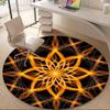 1PCFloral Mandala Office Round Area Rug,  Mat Suitable For Office, Under Office Chairs Bedroom Living Room Home Decor, Room Deco