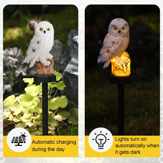 1/2 шт. Солнечный светильник-сова на колышке, погодостойкий, водонепроницаемый, для улицы, сада, двора, дорожки, патио, газона, Солнечная птица, светодиодная декоративная лампа