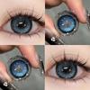 MillCreek 2pcs/Pair Color Contact Lens with Grade (0~-8.00) Blue and Green 14.2mm Contact Lens Yearly Use Cosmetics For Eyes
