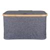 Panier en bambou gris foncé 30 x 45 x 25 cm