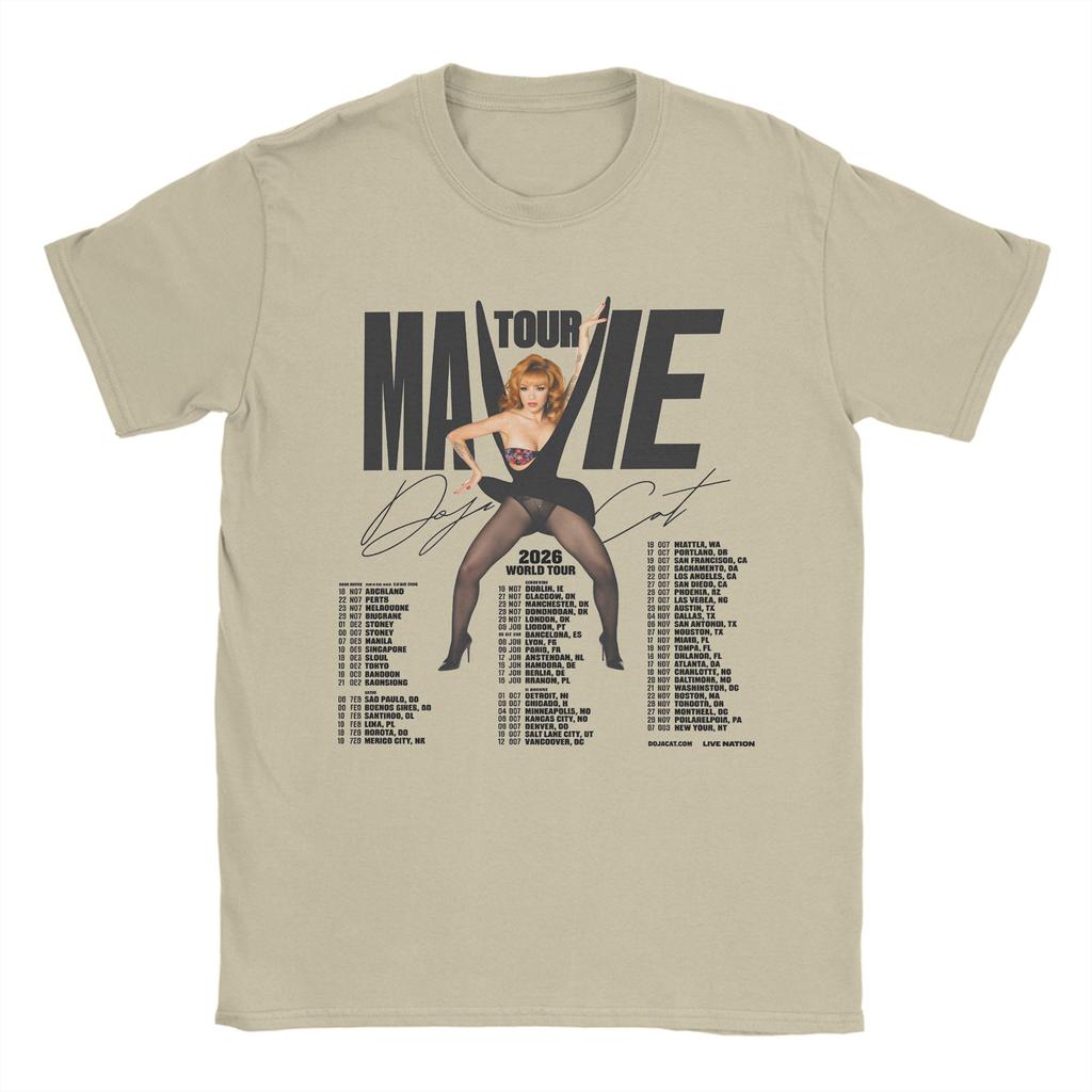 Novelty Doja Cat Tour Ma Vie TShirts Unisex Round Neck Cotton T Shirts Short Sleeve Tee Shirt Gift Clothes