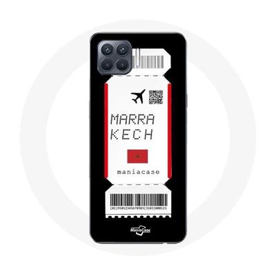 Coque Pour Oppo A93 Billet D'avion Marrakech Maroc