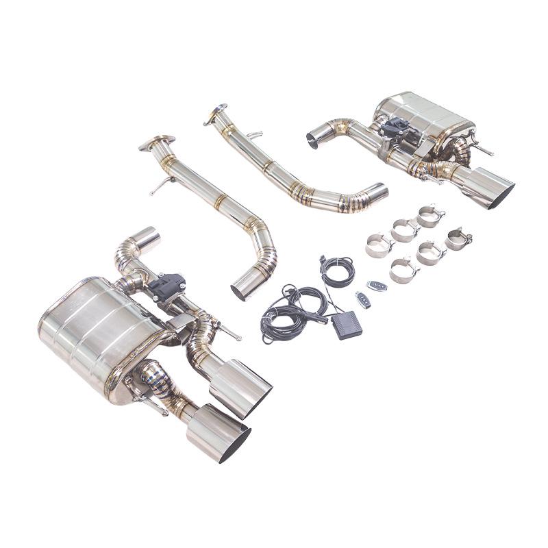 Enhance your 2022 Lexus RCF 5.0L with a titanium alloy dual-muffler, dual-valve quad-exhaust system.