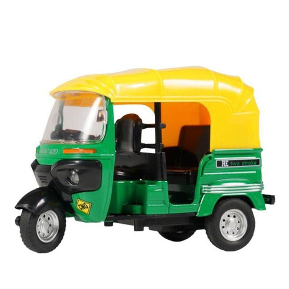 Car Play Toy Decoration Accessory Tricycle Model Tricycle Toy Indian Tricycle Simulation Tricycle