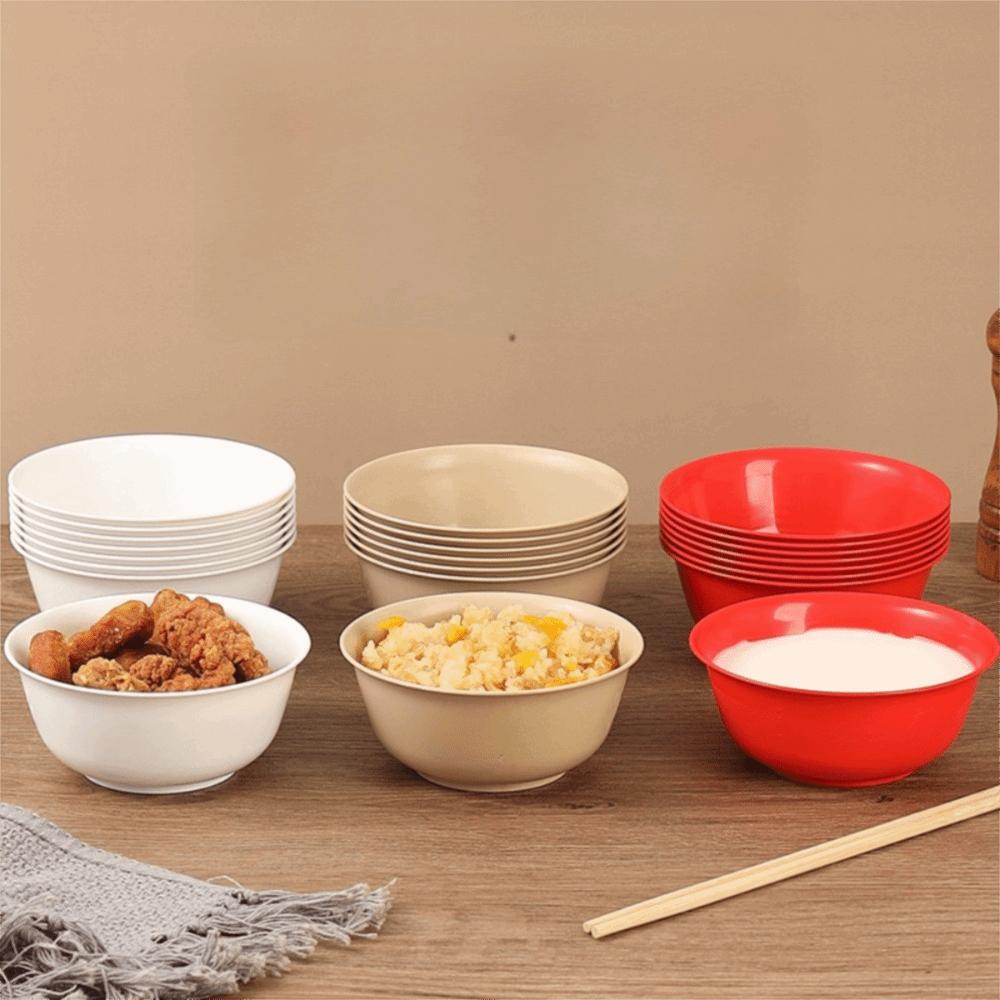 20PCS Heat-Resistant Party Bowl Rice Husks Picnic Bowl Ice Cream Bowl Fruits Bowl Outdoor