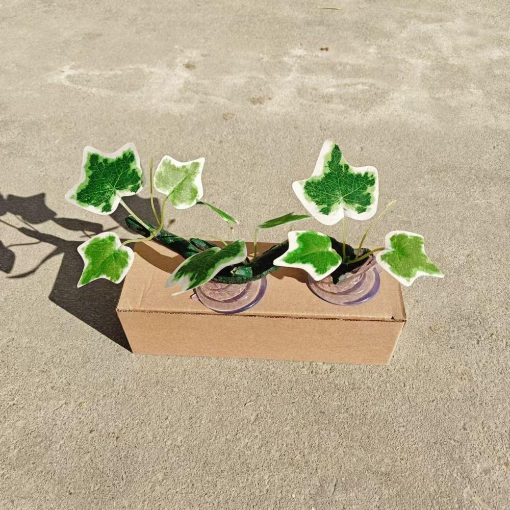 Suction Cup Gecko Plant Ornament Resin Terrarium Plant Decoration Reptile Climb Tree Branch Lizard