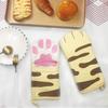 1PC Cute Cartoon Cat Paws Oven Mitts Long Cotton Baking Insulation Microwave Heat Resistant Non-slip Gloves Animal Design