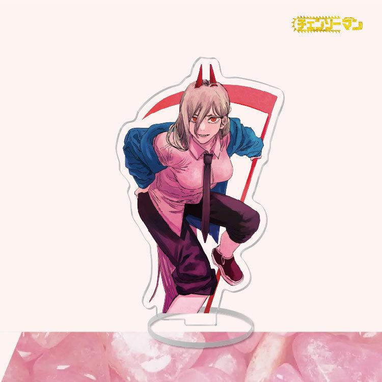 Аниме бензопила человек акриловая подставка для персонажей косплей окрашенный декор стола орнамент подарок модели «сделай сам»