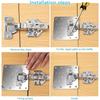 1/2/4Pcs Kitchen Cabinet Hinge Repair Plate Stainless Steel Furniture Drawer Hinge Fixing Plate Table Cabinet Window Door Repair