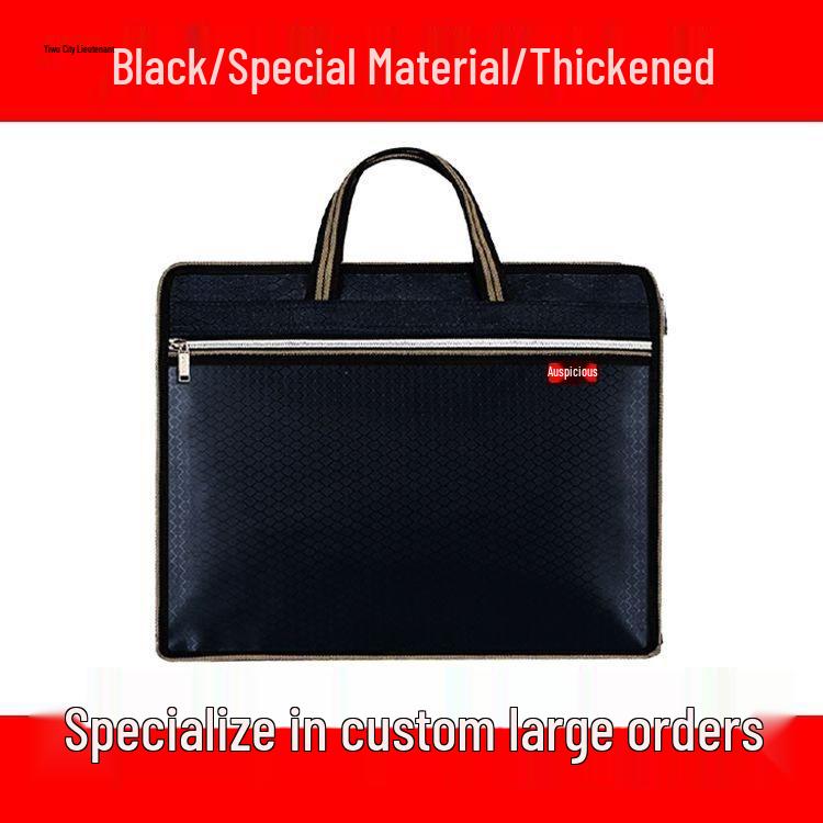 Large Waterproof Handheld Document Bag – Unisex Style with Prints, Ideal for Office Use