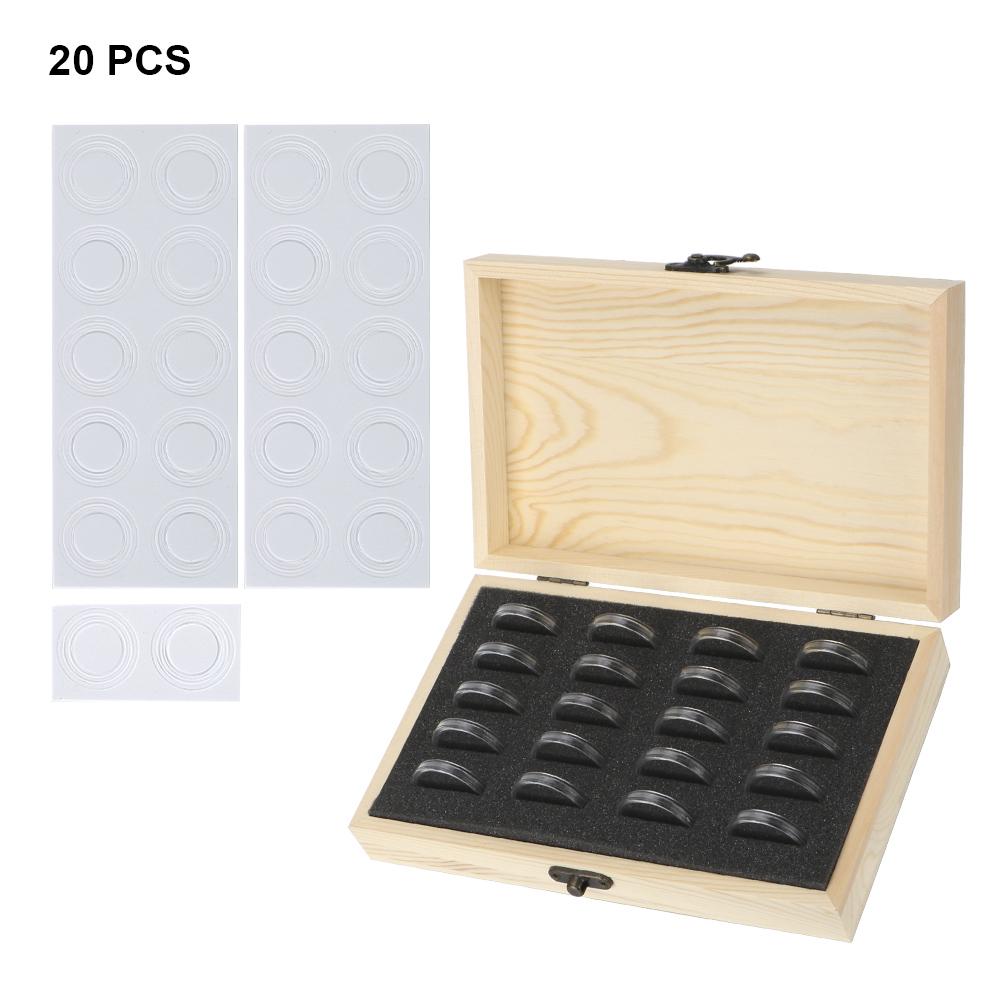 With Adjustment Pad Coins Storage Box Adjustable Antioxidative Wooden Commemorative Coin Collection Case