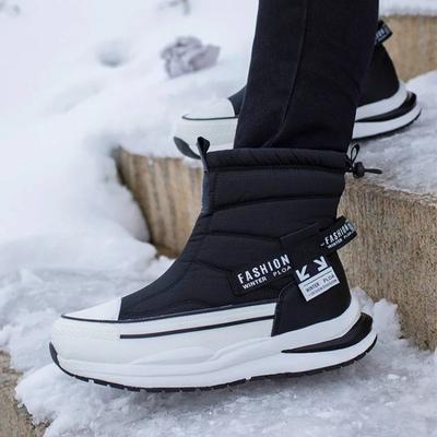 Модные ботинки Женские 2025 Зимние Разноцветные Снежные ботинки Утепленные Теплые Нескользящие Пара Плюшевые Водонепроницаемые Повседневные Ботас Мухер