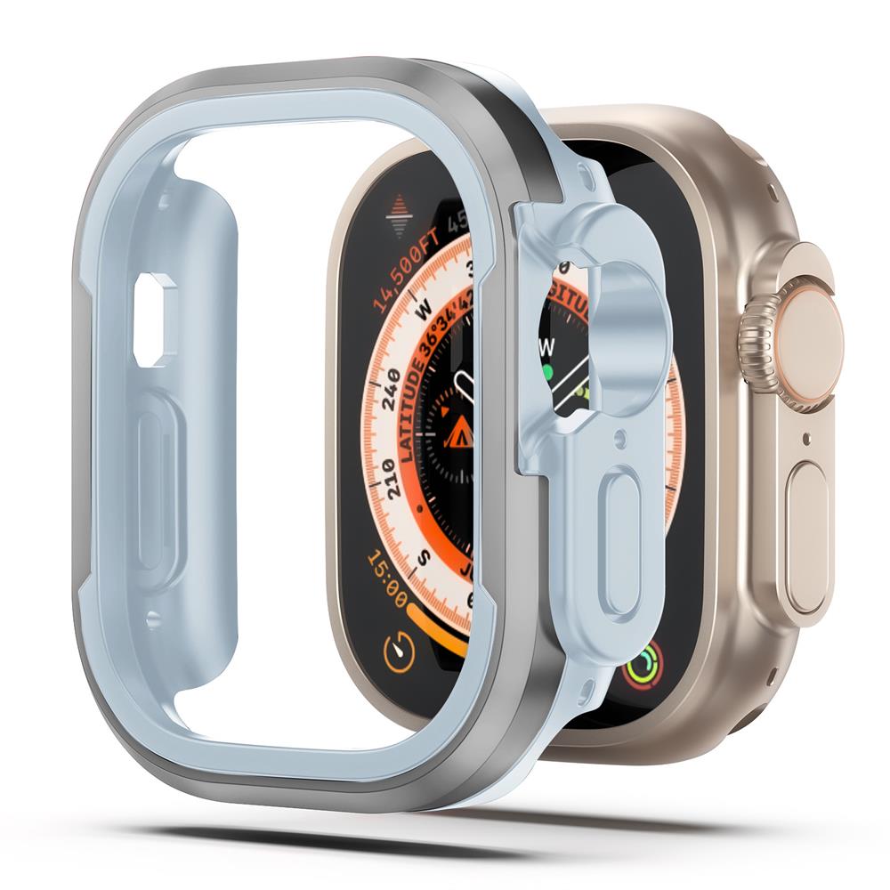 Металлический корпус для Apple Watch Ultra 49 мм, аксессуары, протектор, бампер из ТПУ, закаленный чехол iwatch series 8, 7, 6 se, 45 мм, 41 мм, 44 мм, 40 мм
