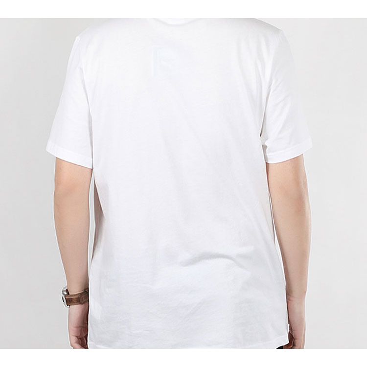 Puma Large Logo Print Short Sleeve T-Shirt Men Tops White 599427-02