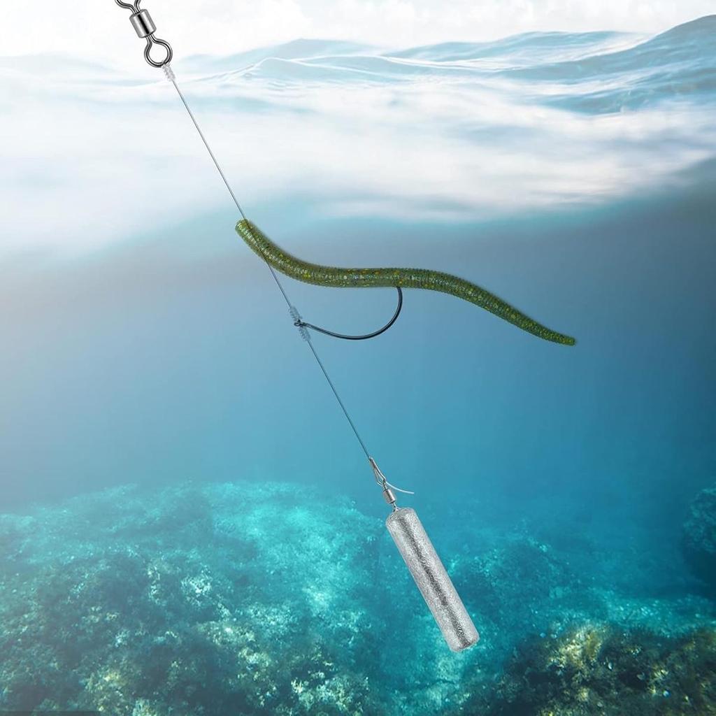 5 шт. оснасток Drop Shot с вращающимся вертлюжком, крючком, грузилом, грузилом, портативная оснастка для ловли окуня