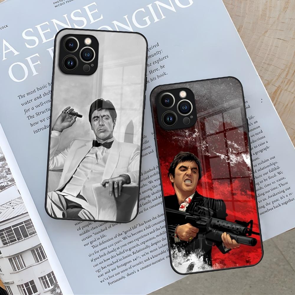 Чехол для телефона Scarface Godfather Tony Montana для Iphone 17 16 Air 15 14 12 11 13 Pro Max Mini X Xr Xs Se Puls glass