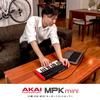 Akai Professional USB MIDI-клавиатура 25 клавиш с чувствительностью к скорости нажатия 8 пэдов с подсветкой 8 регуляторов Пакет звуков Native Instruments и ПО для создания музыки Akai Pro MPK Mini MK3