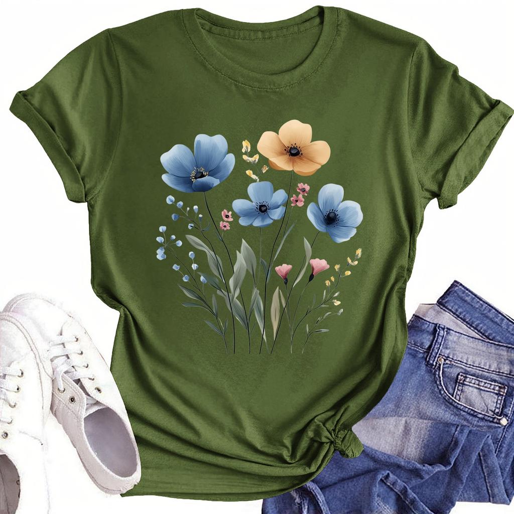 Toddler Girl Boy T-Shirts Kids Top Boys And Girls Printed Short Sleeved T-shirt 1-12Y