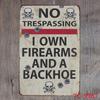 Custom Gun Humor Tin Sign for Restaurant, Bar, or KTV Decor