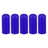 X AUTOHAUX 5pcs 4mm 0.16" Silicone Hose Cap Intake Vacuum Hose Tube End Plug Car Blue