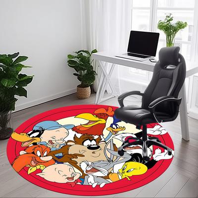 1 шт. Круглый ковер Looney Tunes для офиса, спальни, гостиной, домашний декор, декор комнаты, Offic a1016157