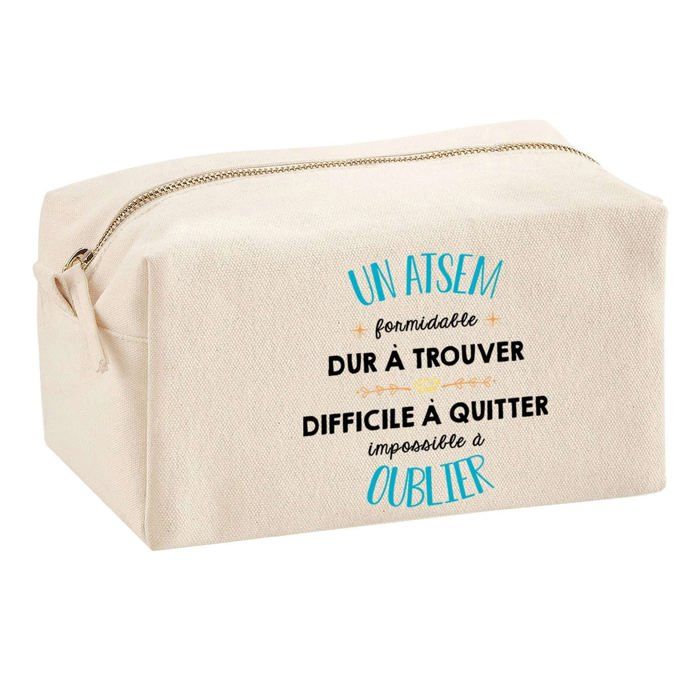 Trousse multifonction Un ATSEM Formidable Cadeau Anniversaire Noël Collègue Départ Retraite | Trousse Scolaire Fournitures Bureau