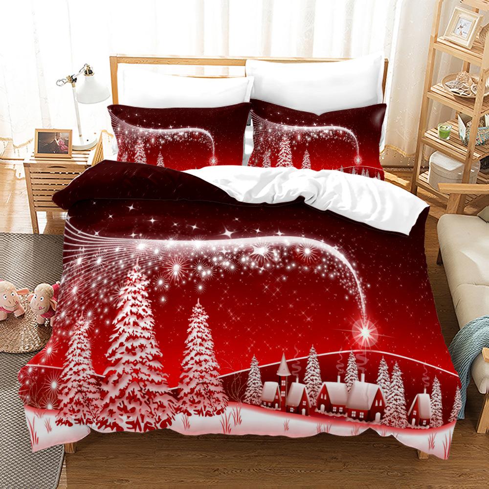 Рождественский комплект пододеяльников Snow Cookie Merry Christmas Festival, пододеяльник размера King Queen для детей, комплект постельного белья из полиэстера