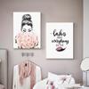 Fashion Poster Flowers Women Perfume Wall Art Canvas Painting Nordic Print Lashes Lips Books Picture Modern Salon Beauty Decor