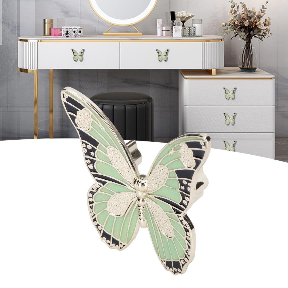 Easy Install Drawer Knobs Zinc Alloy Butterfly Knobs Vintage Cabinet Pull Handles Wardrobe