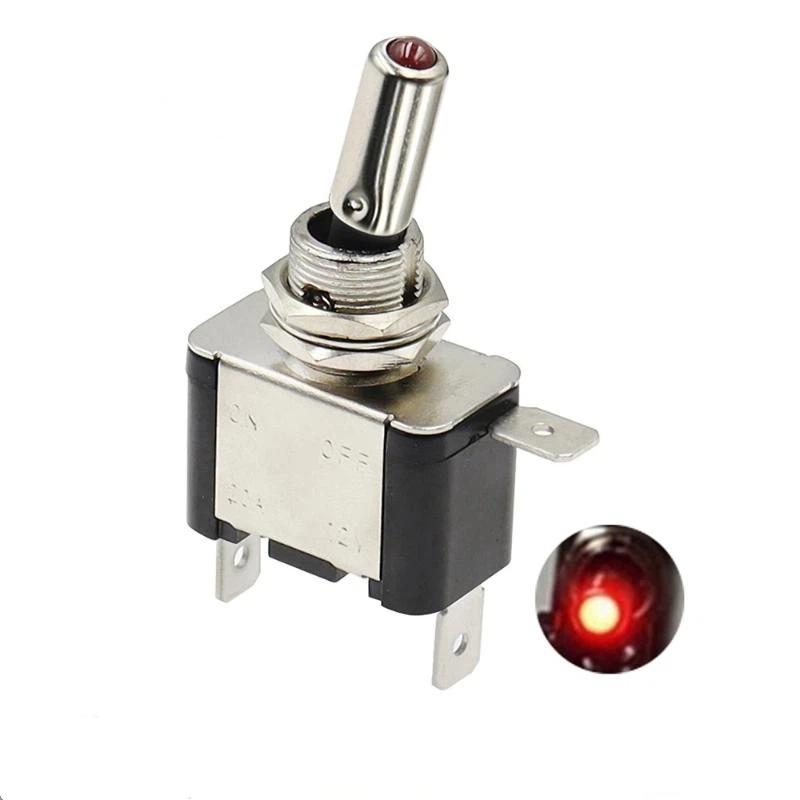 Durable Toggle Switch SPST On Off with Safety Cap Cover For Car Boat Truck Efficient Power Control