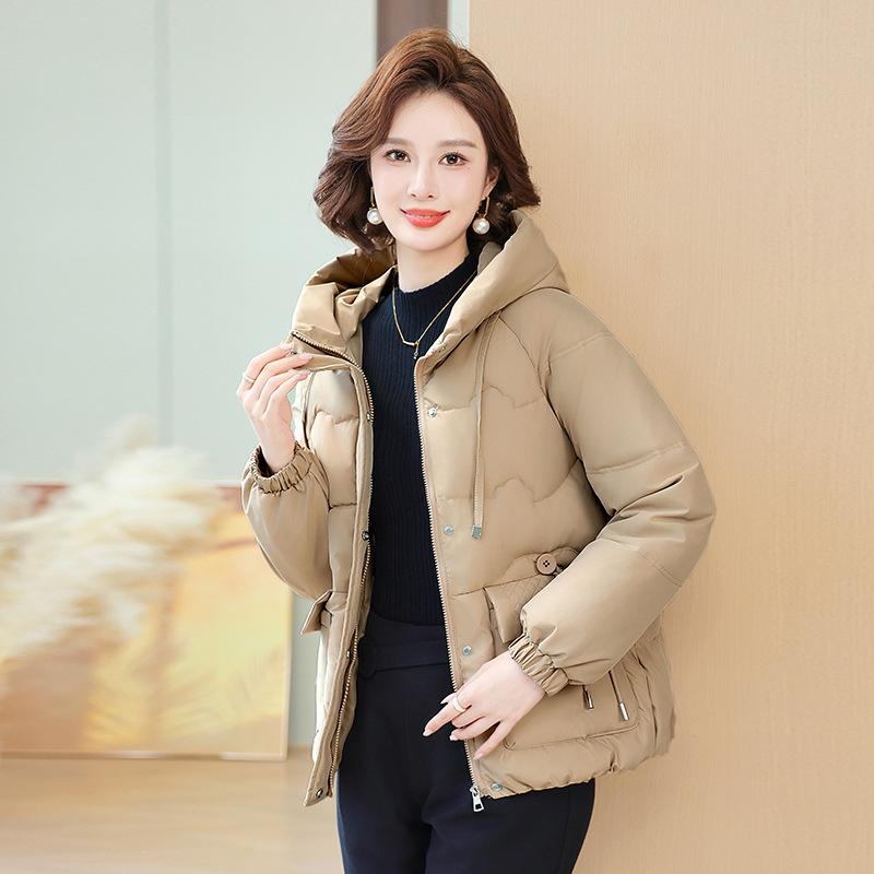 Женская повседневная куртка с хлопковой подкладкой, зимняя свободная теплая куртка средней длины с хлопковой подкладкой