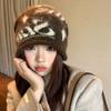 ins Knitted Stacking Hat Autumn and Winter Warm Ear Protector Baotou Hat Fashion Versatile Letter Big Brim Cold Hat