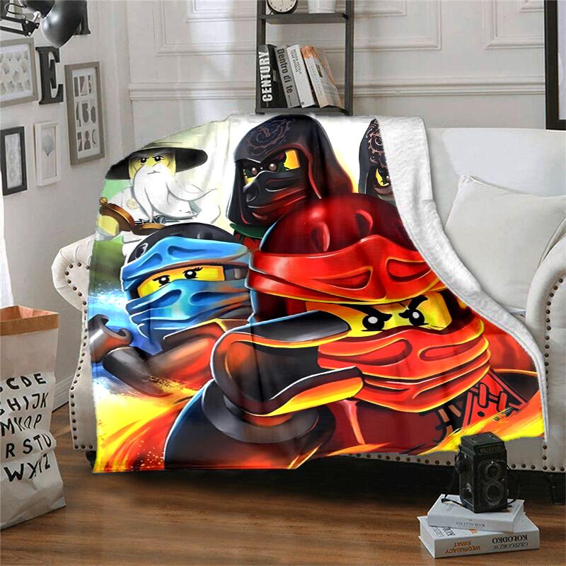 Ninja Flannel Blanket Soft Warm All-Season Throw, Design for Camping, Car Travel, Hiking Sofa, Bed, Office Perfect Gift for Parties