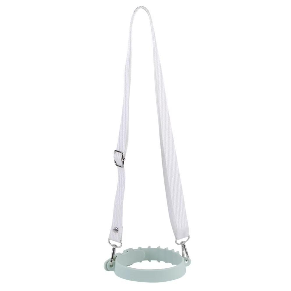 Силиконовое кольцо-ручка для переноски бутылки с водой со съемным регулируемым плечевым ремнем, универсальный держатель для бутылки с водой «свободные руки»