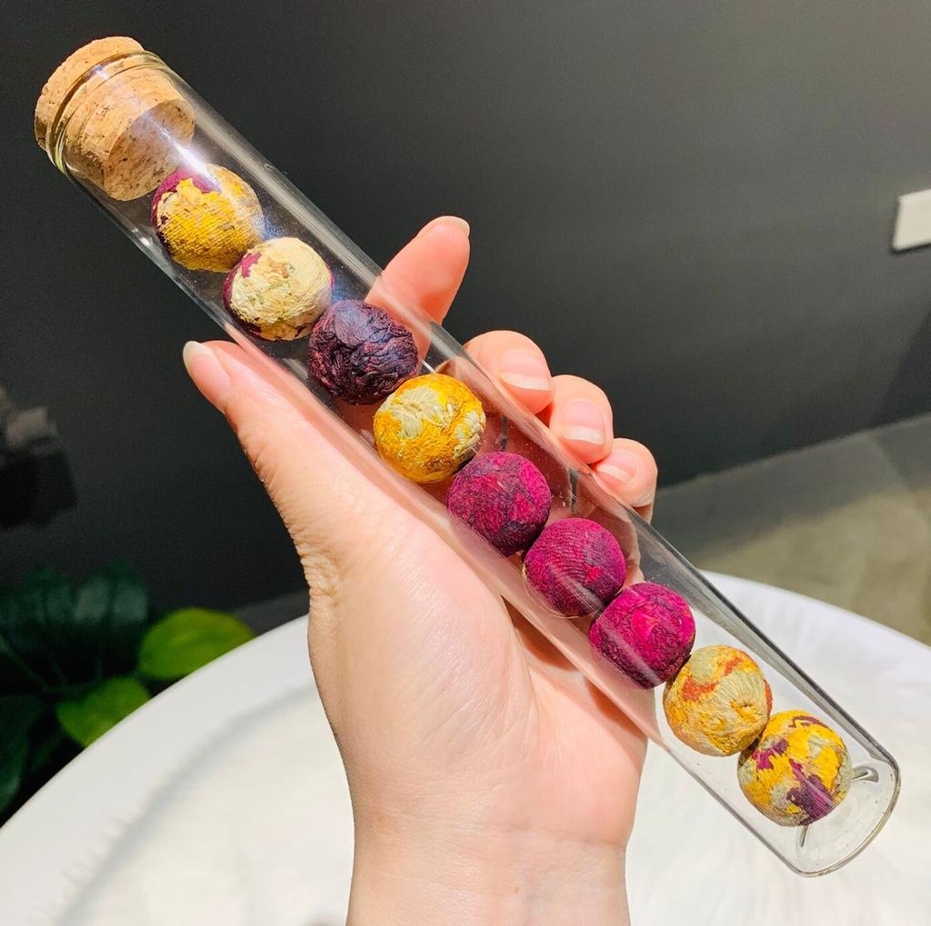 Набор цветущих чайных шариков — 10 шт. — смешанные сорта — цветущий чай, цветущий чай, цветочный чай, необычный чай, особый случай