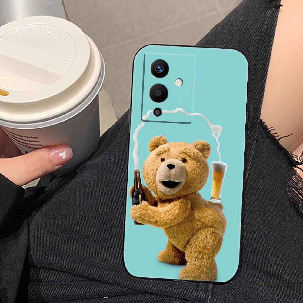 Забавный Милый Медведь Чехол для Телефона Для Infinix TECNO POP SPARK SMART 6 7 8 9 CAMON 40 30 30S 15 16 17 20 20C Pro Чехол Обложка Корпус Capa