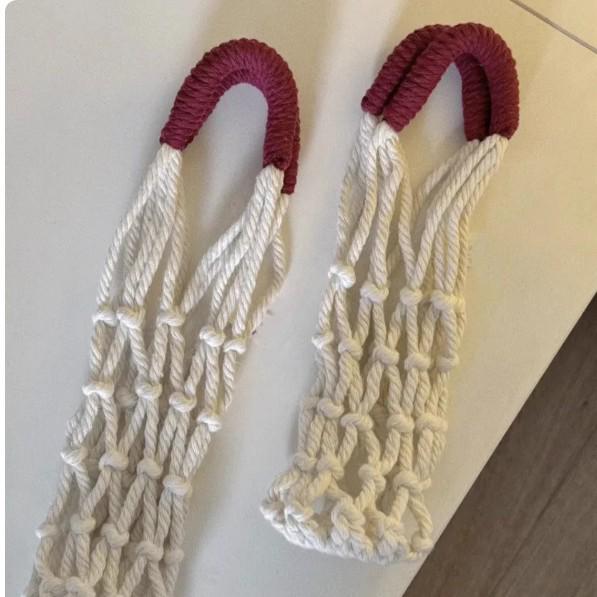 Сетчатый чехол для кофейной чашки в корейском стиле и портативная сумка-тоут - Ручная плетеная сумка для бутылки с водой