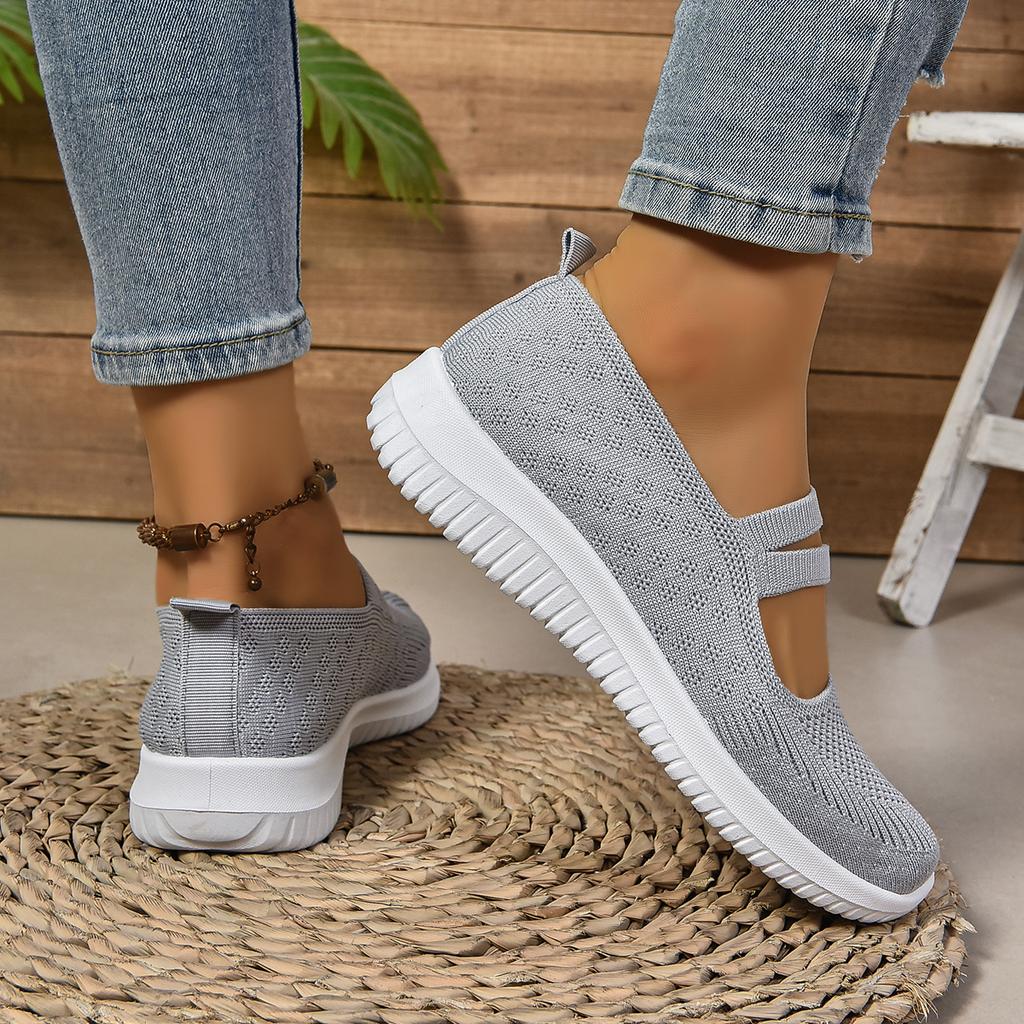 Летние новые дышащие туфли на плоской подошве с круглым носком