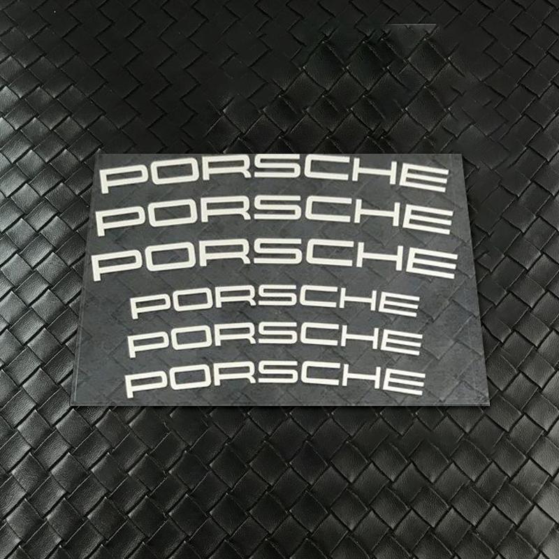 HUPX5 6pcs For Porsche Cayenne Panamera Macan 911 Taycan Boxster Cayman 918 Pajun Car Personality Sticker Fuel Tank Helmet Bike Decal