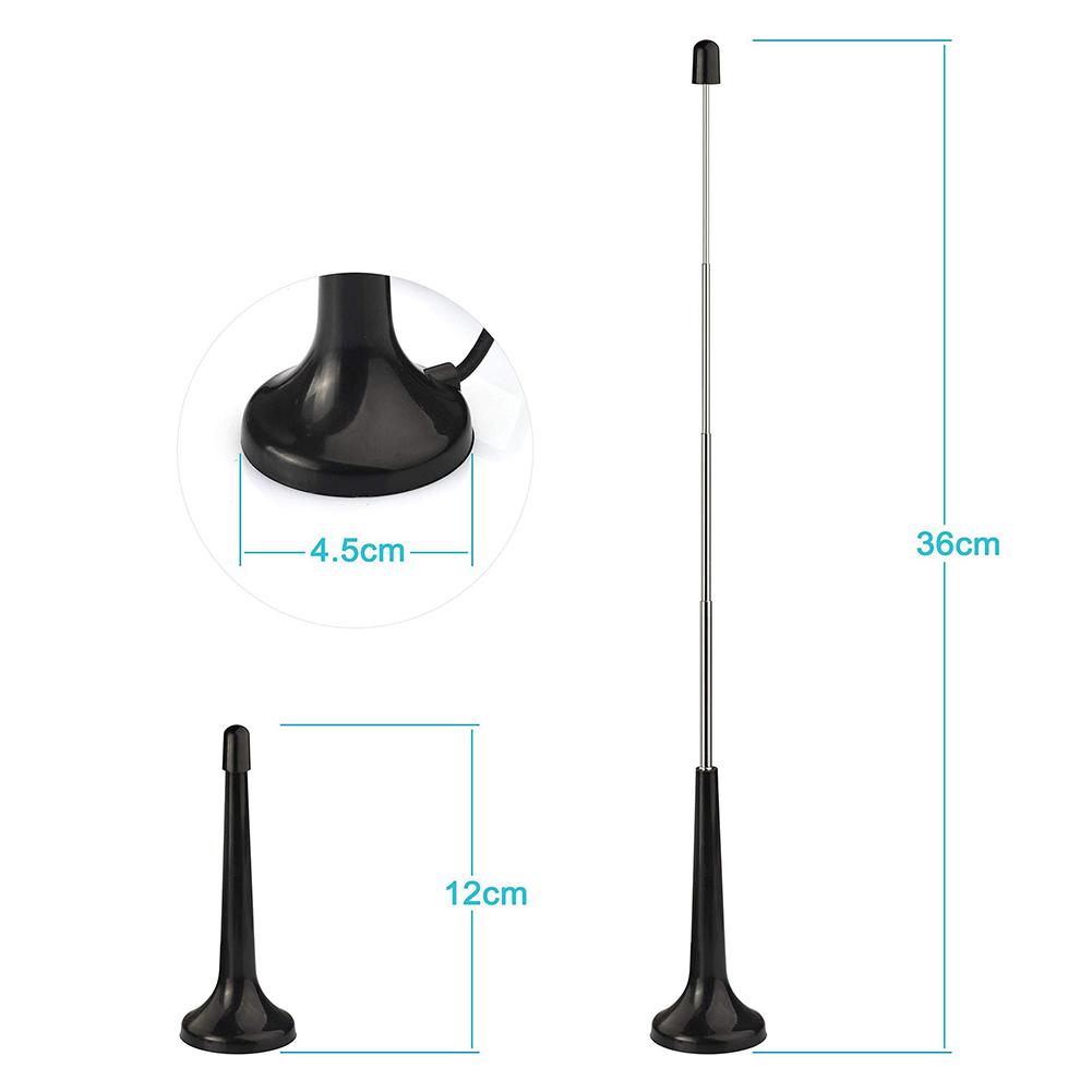 DAB FM Antennas with 3 Adapter High Gain FM Telescopic Antenna 75Ohm Indoor FM DAB Radio Antennas for Household Digital FM Radio