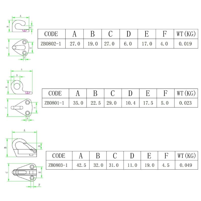 Крюки для крепления крюка из нержавеющей стали для кранца, крюка-пружины, веревки, лодки, паруса, буксира, судна, морского оборудования