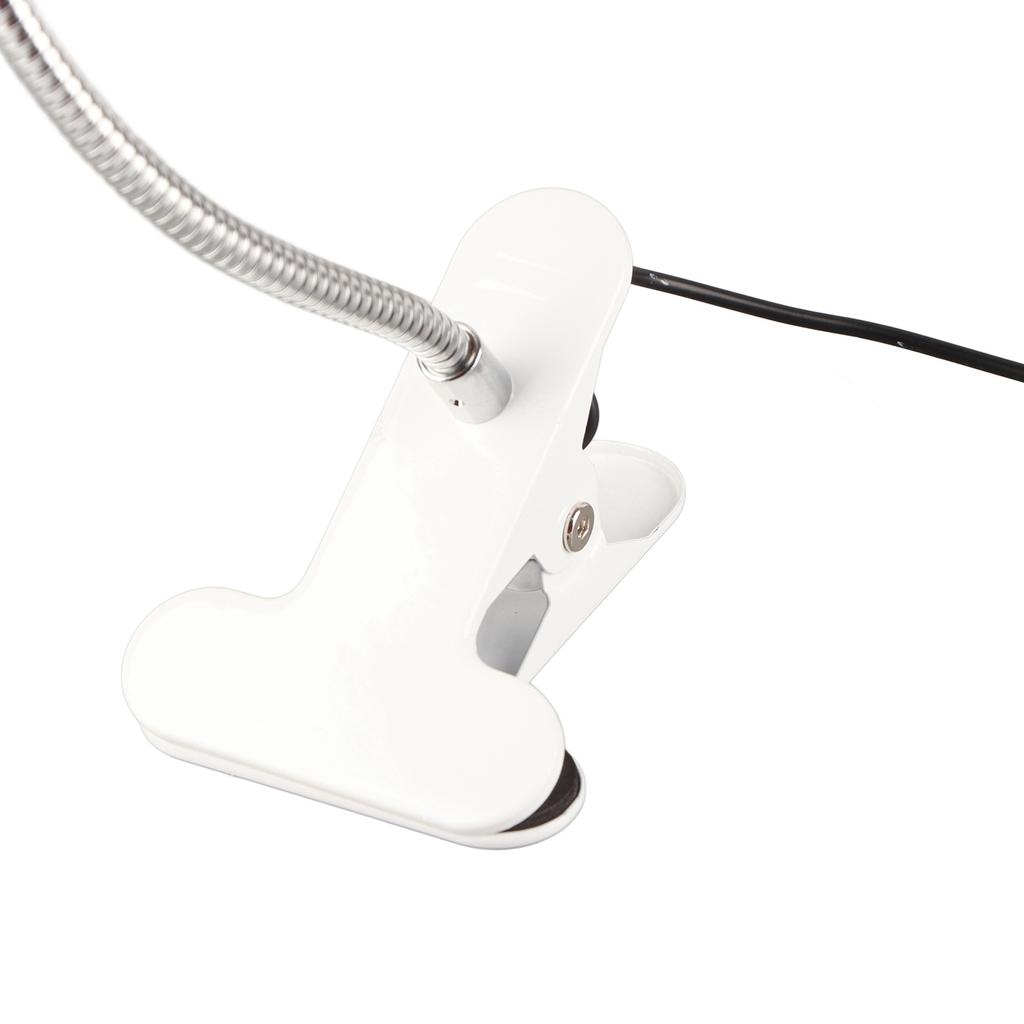 Светильник для чтения с зажимом, 48 светодиодов, 5000–6500 К, 5?10 Вт прочный зажим гибкий зажим для защиты глаз настольная лампа 5 В 2 А